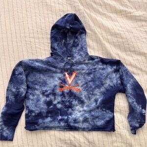 UVA Tie-Dye Cropped Hoodie - M
